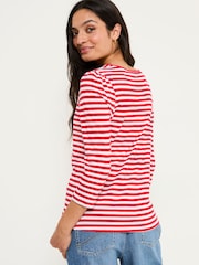 FatFace Ria Red Stripe 100% Cotton Top - Image 2 of 6