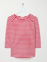 FatFace Ria Red Stripe 100% Cotton Top - Image 6 of 6