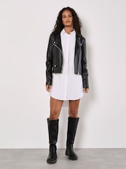 Apricot Black Biker Jacket - Image 4 of 5