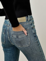 Apricot Blue Lulu 5 Pockets Flare Jeans - Image 4 of 5