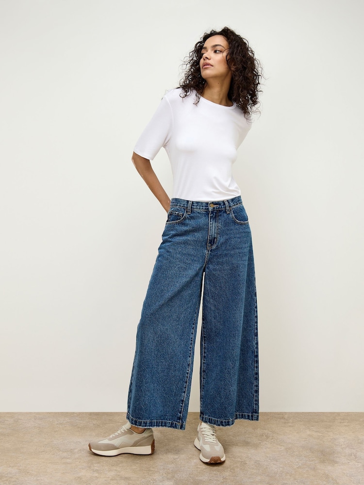 Apricot Blue Luna Wide Leg Jeans - Image 2 of 5