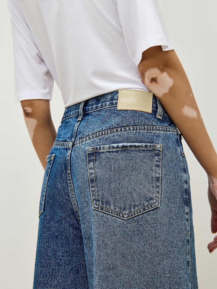 Apricot Blue Luna Wide Leg Jeans - Image 4 of 5