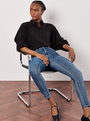 Apricot Blue Sienna Mid Wash Denim Jeans - Image 1 of 5