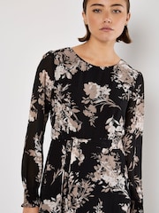 Apricot Black Floral Print Extravaganza Midaxi Dress - Image 5 of 5