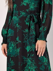 Apricot Green Floral Print Extravaganza Midaxi Dress - Image 5 of 5