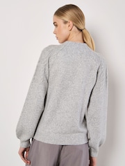 Apricot Grey Graduated Line Pearl Jumper - Image 4 of 4