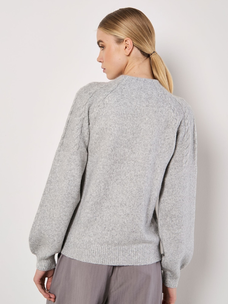 Apricot Grey Graduated Line Pearl Jumper - Image 4 of 4