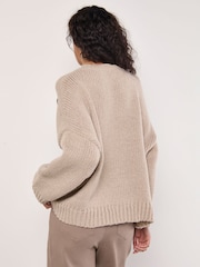 Apricot Natural Embroidered Daisies Jumper - Image 4 of 5