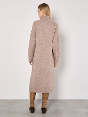 Apricot Natural Oversize Hairy Midi Jumper Dress - Image 4 of 6