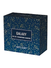 Artland Set of 2 Blue Galaxy Champagne Saucers - Image 3 of 3