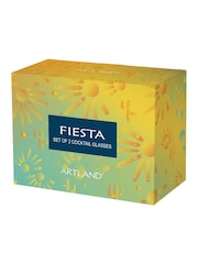 Artland Set of 2 Gold Fiesta Cocktail Glasses - Image 3 of 3