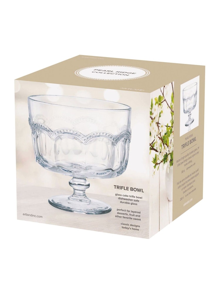 Artland Clear Pearl Ridge Trifle Bowl - Image 3 of 3 Artland Clear Pearl Ridge Trifle Bowl - Image 3 of 3