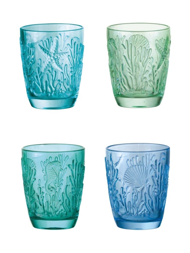 Artland Set of 4 Blue Marine DOF Tumblers - Image 2 of 3