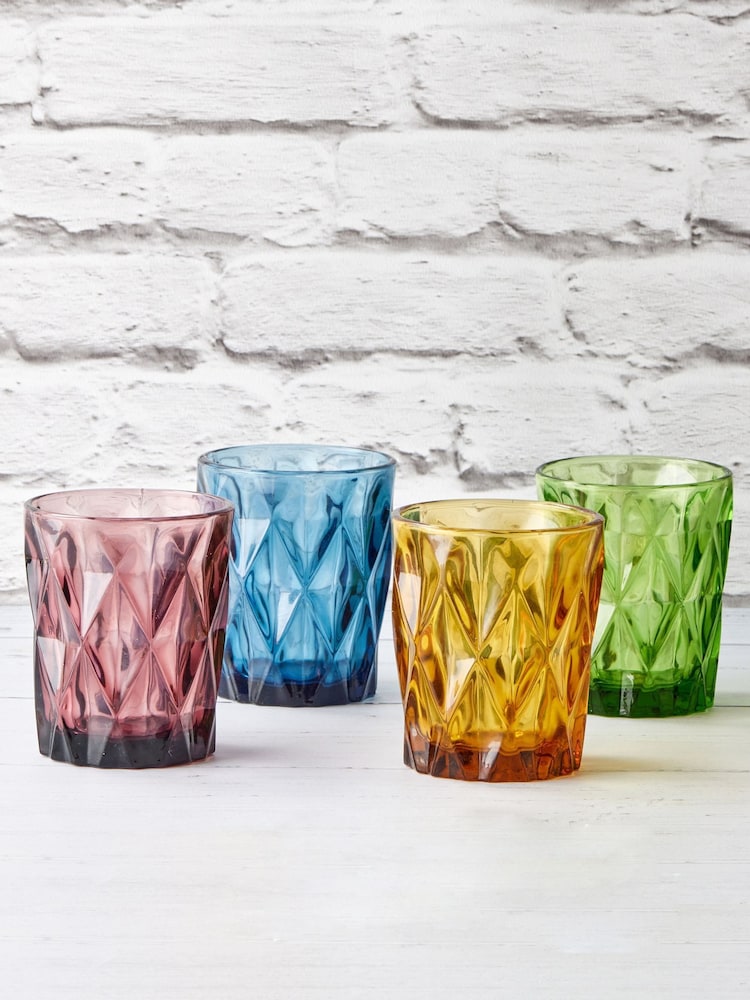 Artland Set of 4 Blue Highgate Galsses DOF Tumblers - Image 1 of 2