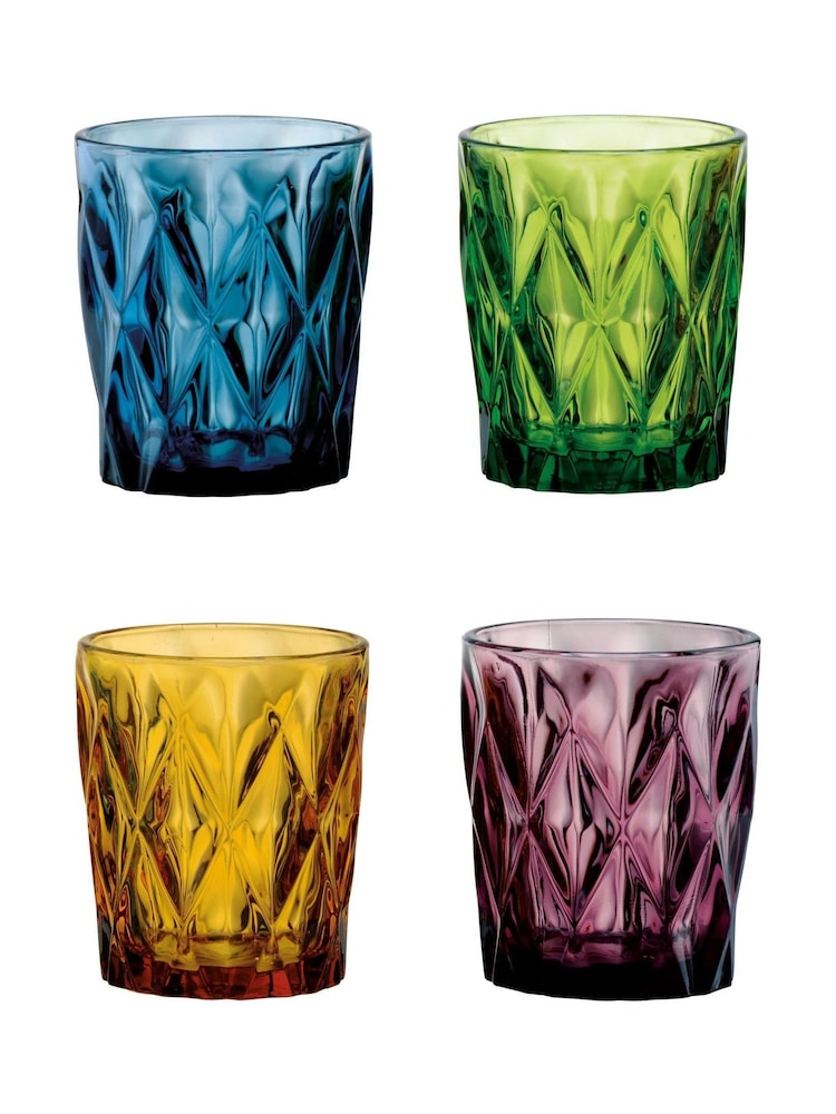 Artland Set of 4 Blue Highgate Galsses DOF Tumblers - Image 2 of 2