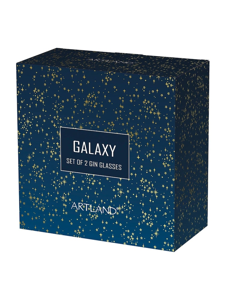 Artland Set of 2 Blue Galaxy Gin Glasses - Image 3 of 3 Artland Set of 2 Blue Galaxy Gin Glasses - Image 3 of 3
