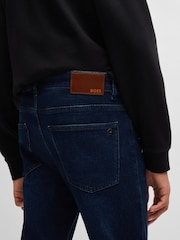 BOSS Blue Chrome Slim Fit Delaware Stretch Jeans - Image 4 of 5