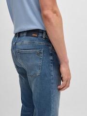 BOSS Blue Slim Fit Delaware Stretch Jeans - Image 4 of 5