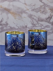 Artland Set of 2 Blue Galaxy Night Light Holders - Image 1 of 3