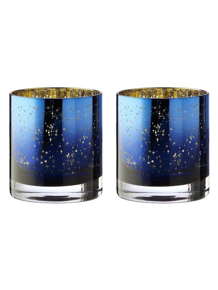Artland Set of 2 Blue Galaxy Night Light Holders - Image 2 of 3