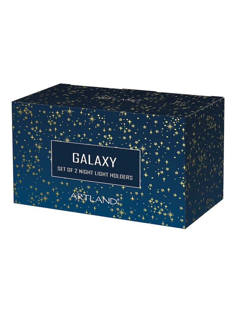 Artland Set of 2 Blue Galaxy Night Light Holders - Image 3 of 3