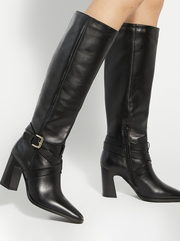 črna - Dune London Solanna Knee High gležnjarji - Slika 1 iz 6