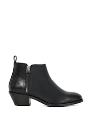 Dune London Black Pear Flat Ankle Boots - Image 2 of 6