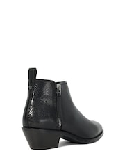 Dune London Black Pear Flat Ankle Boots - Image 4 of 6
