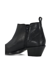 Dune London Black Pear Flat Ankle Boots - Image 6 of 6