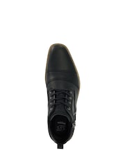 Dune London Black Captains Double Toe Cap Detail Leather Boots - Image 5 of 6