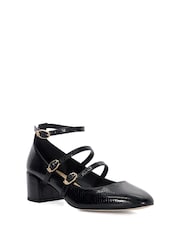 črna - Dune London Pristop Triple Strap Maryjane Nizki sodni pete - Slika 3 iz 6