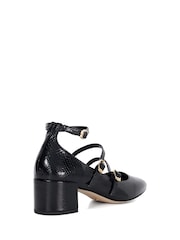 črna - Dune London Pristop Triple Strap Maryjane Nizki sodni pete - Slika 4 iz 6