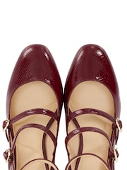 rdeča - Dune London Pristop Triple Strap Maryjane Nizki sodni pete - Slika 6 iz 6