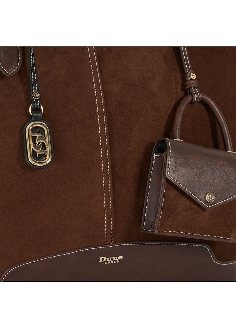 Dune London Brown Large Decided Smart Tote Bag - Image 5 of 5