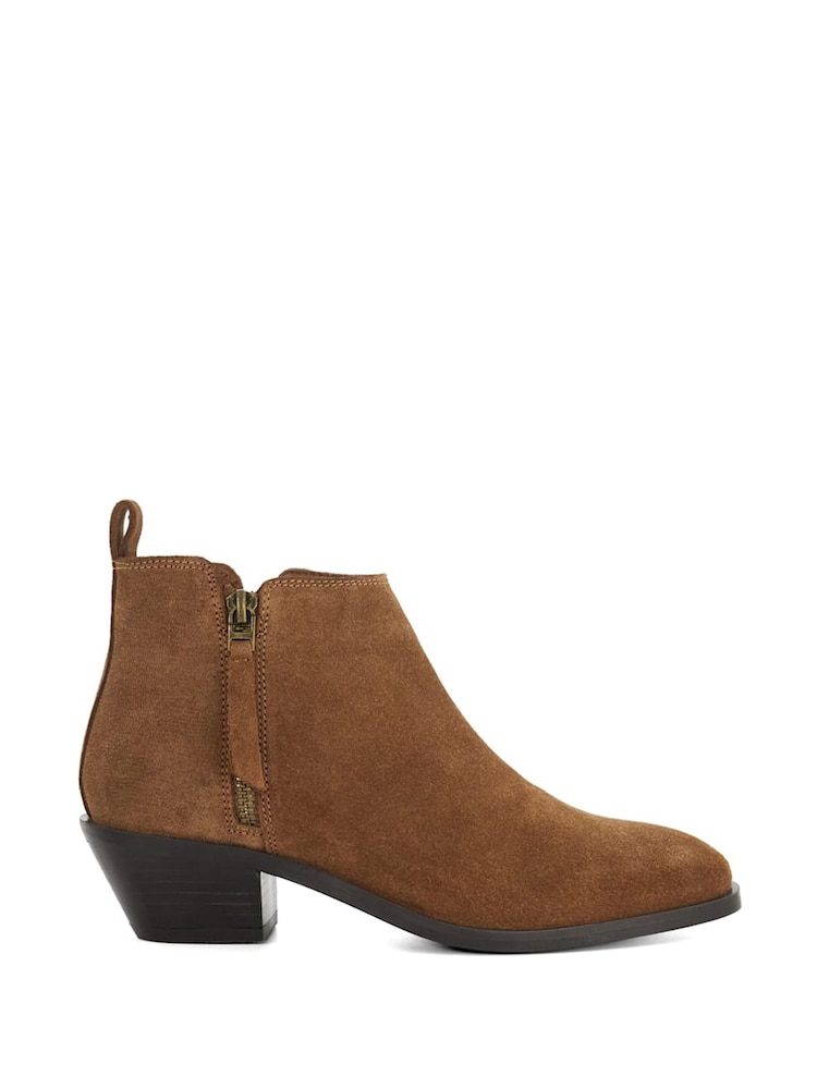 Dune London Natural Pear Flat Ankle Boots - Image 2 of 6
