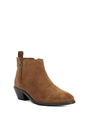 Dune London Natural Pear Flat Ankle Boots - Image 3 of 6