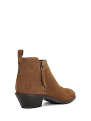 Dune London Natural Pear Flat Ankle Boots - Image 4 of 6