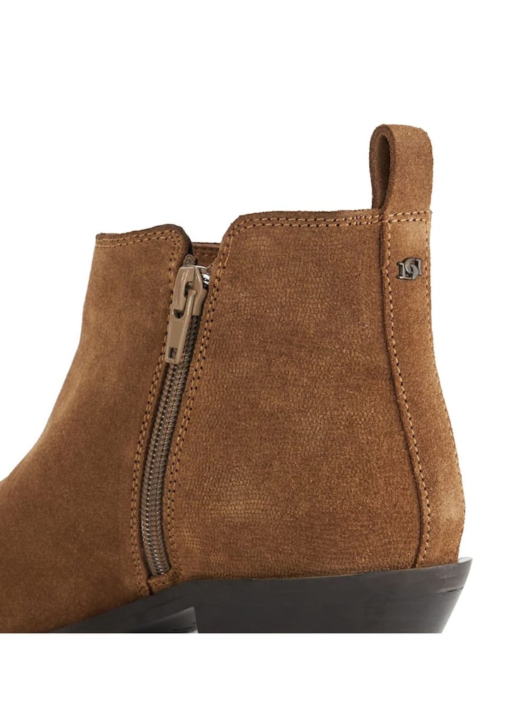 Dune London Natural Pear Flat Ankle Boots - Image 6 of 6