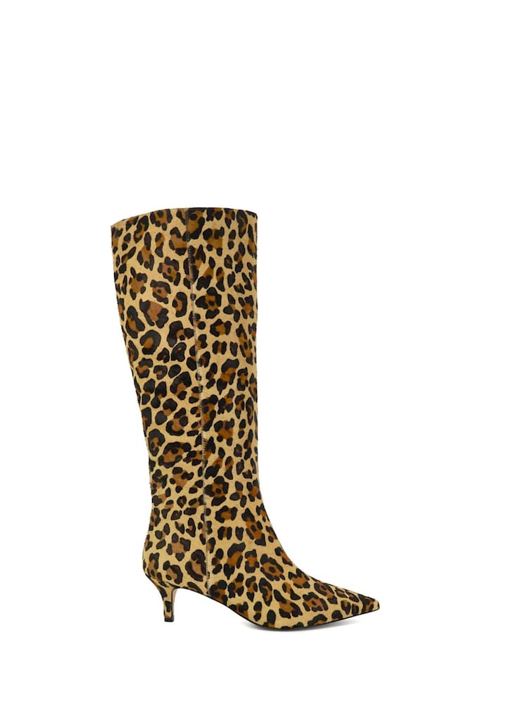 Animal - Dune London Glatte, kniehohe Stiefel mit spitzer Zehenpartie und Kitten-Absatz - Bild 2 von 6 Animal - Dune London Glatte, kniehohe Stiefel mit spitzer Zehenpartie und Kitten-Absatz - Bild 2 von 6
