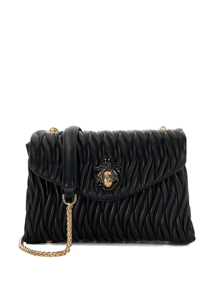 Dune London Black Darling Bug Quilt Shoulder Bag - Image 2 of 6