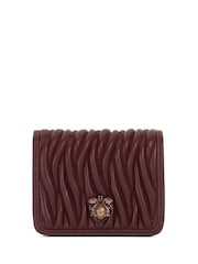 Dune London Red Kaci Bug Quilt Cardholder Purse - Image 1 of 5