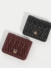 Dune London Red Kaci Bug Quilt Cardholder Purse - Image 5 of 5