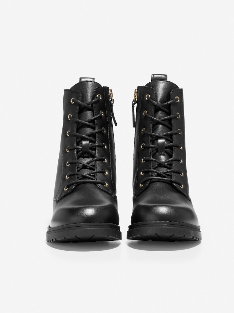 Cole Haan Women's Camea Waterproof Combat Black Boots - Image 2 of 6