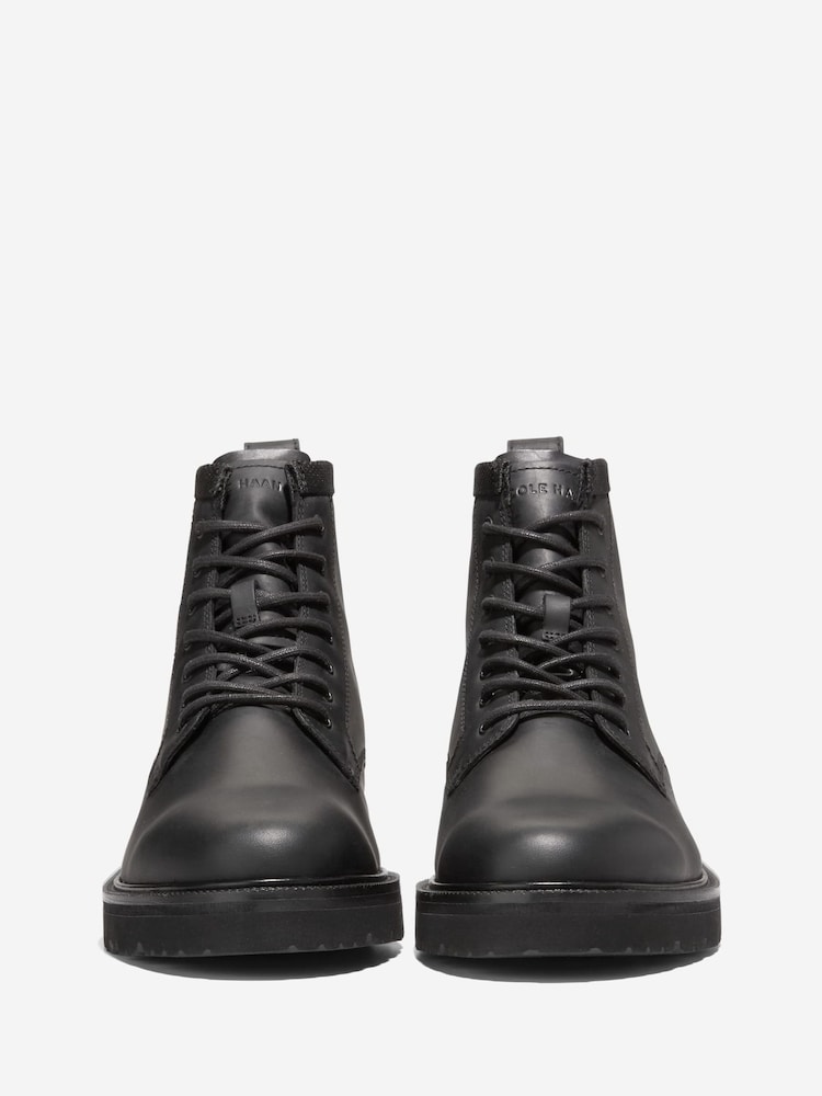 Cole Haan Mens American Classics Waterproof Plain Toe Black Boots - Image 2 of 6 Cole Haan Mens American Classics Waterproof Plain Toe Black Boots - Image 2 of 6