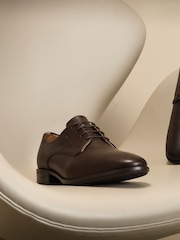BOSS Brown Light Leather Derby Shoes - Image 1 of 4