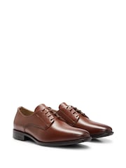 BOSS Brown Light Leather Derby Shoes - Image 2 of 4