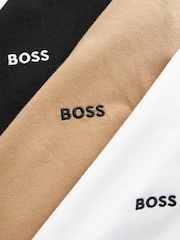 BOSS Brown/White/Black Classic Crew Neck T-Shirts 3 Pack - Image 8 of 9