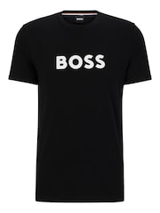 Negro - BOSS Large Logo Regular Fit T-Shirt - Imagen 3 de 3