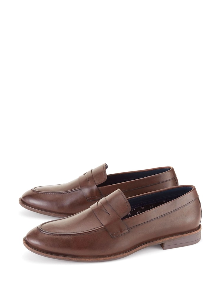 Skopes Brown Leather Loafers - Image 2 of 4