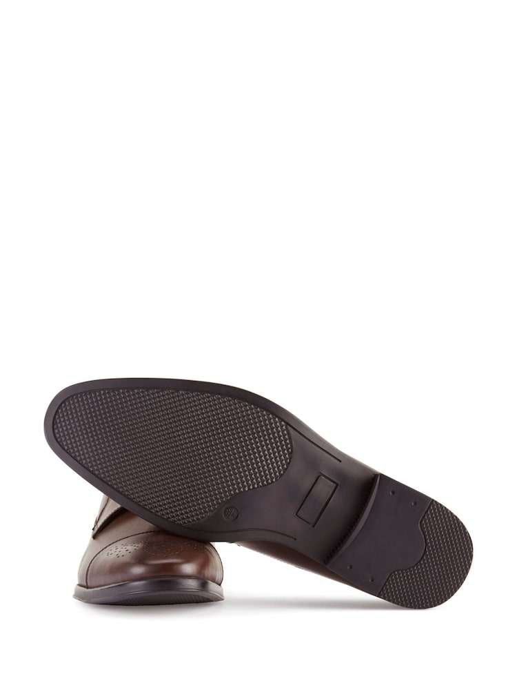 Skopes Brown Toe Cap Brogues Shoes - Image 4 of 4